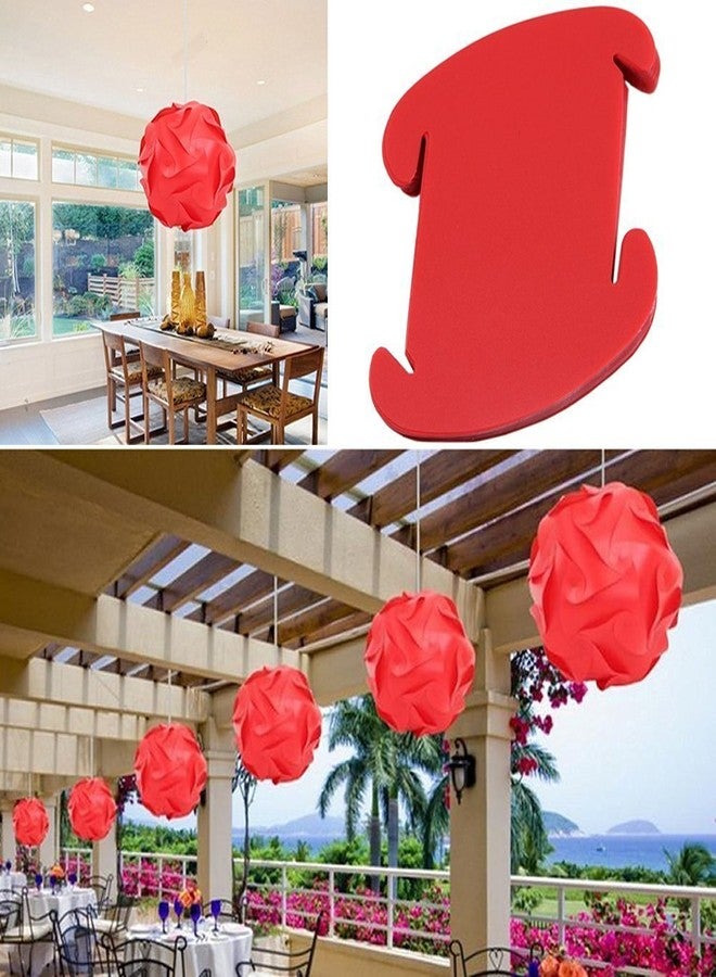 ALiLa Jigsaw Puzzle Ball Kandil Lantern - DIY Decorative Diwali & Christmas Hanging Lamp for Balcony, Living Room, Bedroom, Festive Décor, Self-Assembly (Red) - Image 3